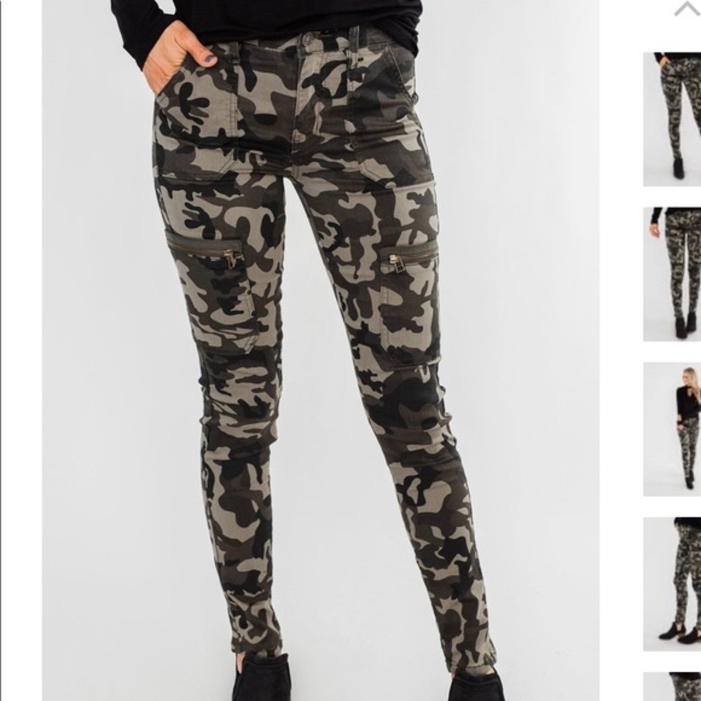 Kancan high rise skinny camo jeans sz 5